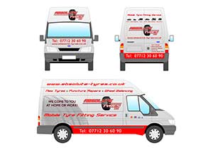 Absolute Tyres - van livery design