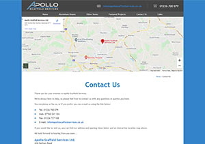 Apollo Scaffold Services Website