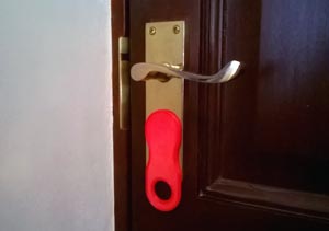 Keyhole Draught Excluder - In Use