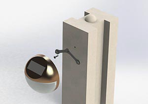 Fence Light Bracket - 3D Exploded View