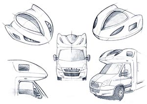 Endeavour bodywork development - 2D Sketches