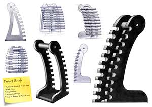 Pen Display Rack - initial sketches