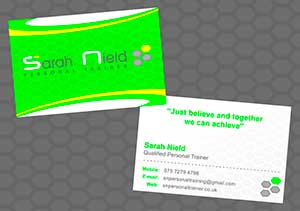 Sarah Nield Personal Trainer - business card