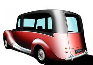 Royale Windsor Hearse Proposal - Rear 3/4 Rendering