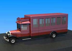 Vintage Style Minibus Proposal - 3d Model