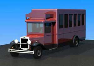 Vintage Style Minibus Proposal - 3d Model