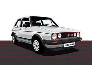 Hot Hatchback Artworks - volkswagen golf gti (silver)