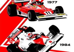 Motorsport Artworks - niki lauda triple world champion