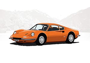 TV Car Artworks - The Persuaders! dino 246gt
