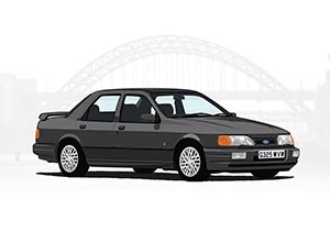 TV Car Artworks - Spender ford sierra cosworth
