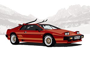 Bond Car Artworks - lotus turbo esprit (bronze) lights up
